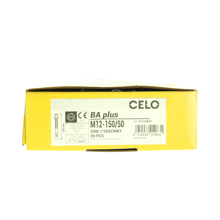 Celo 1066922 - ancoraggio rapido ba plus 12-150 50 zincato 20 pezzi | 2 pezzi