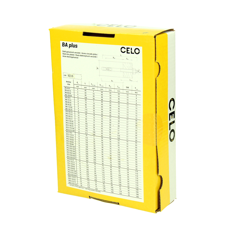 Celo 1066922 - ancoraggio rapido ba plus 12-150 50 zincato 20 pezzi | 2 pezzi