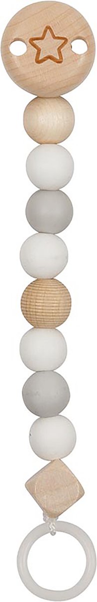 Cadena de chupete de madera Goki Estrella azul