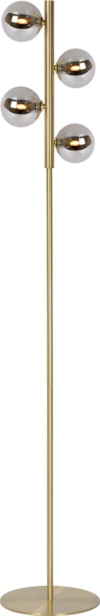 Lucide tycho - lampada da terra - 4xg9 - ottone dorato opaco