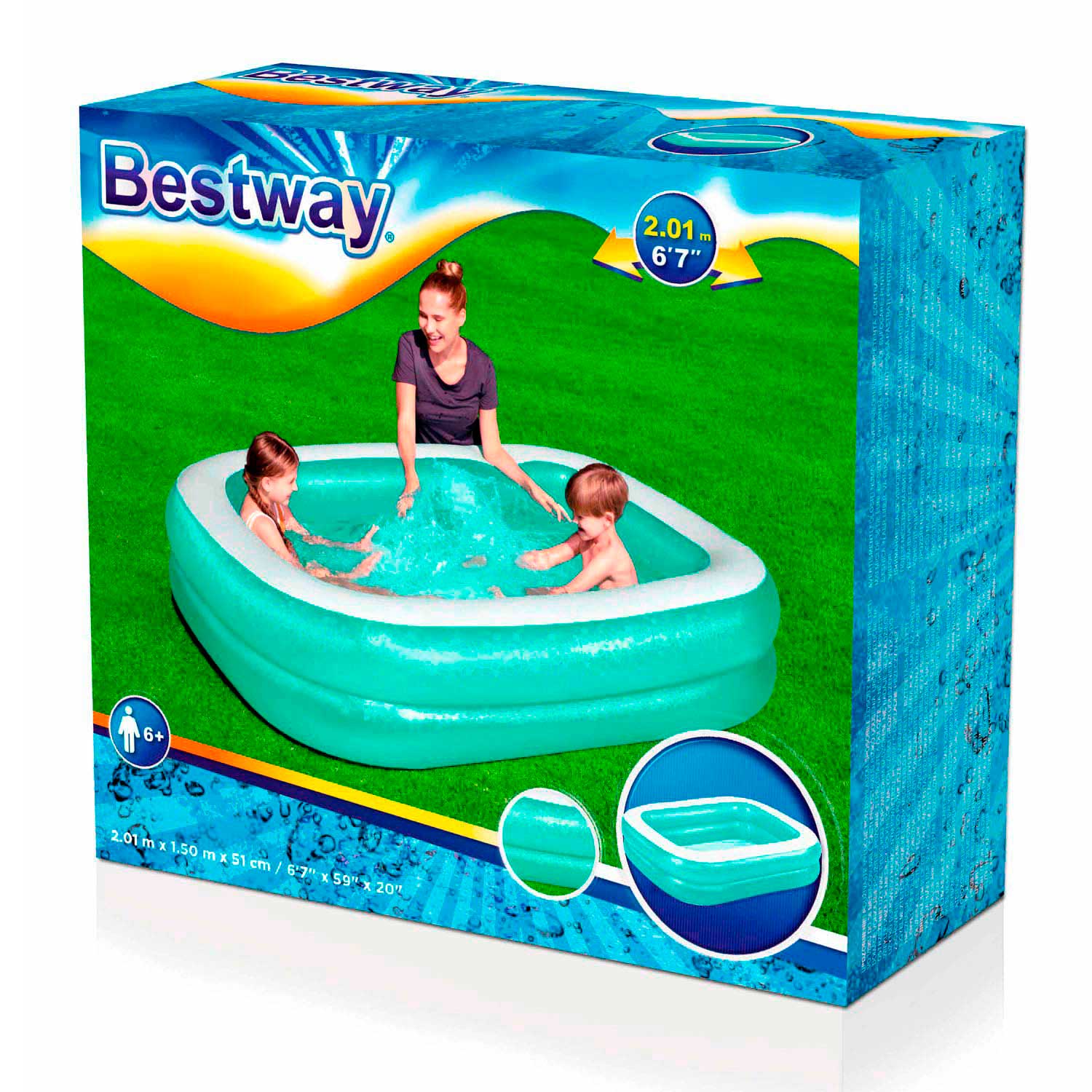 Bestway Swimming pool Rectangular 201x150x51 cm blue
