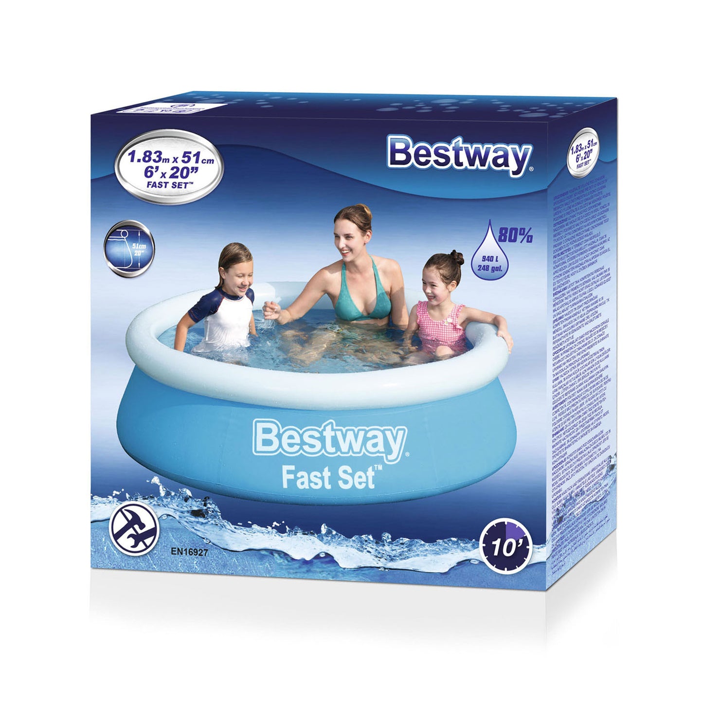 Bestway piscina veloce, 183x51 cm