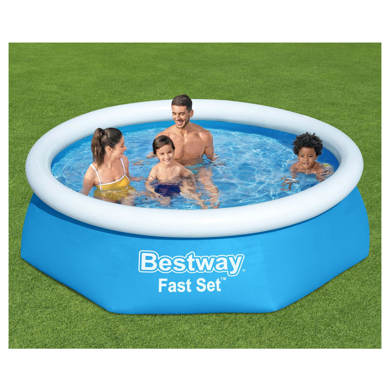 Bestway Natwimming Piscina Fast Set Inflable alrededor de 244x66 cm 57265