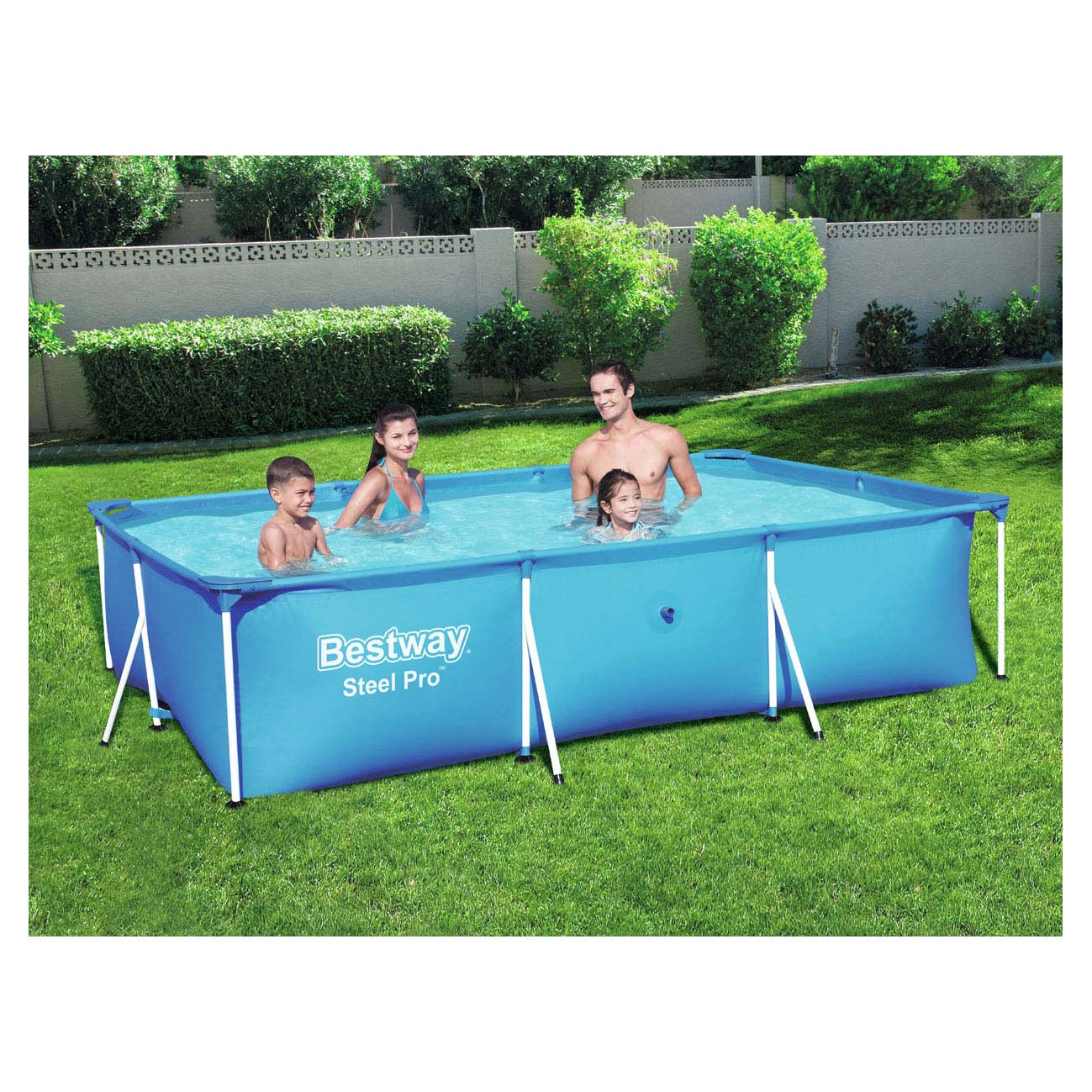 Bestway Swimming Pool Steel Pro Rectangular, 300 cm