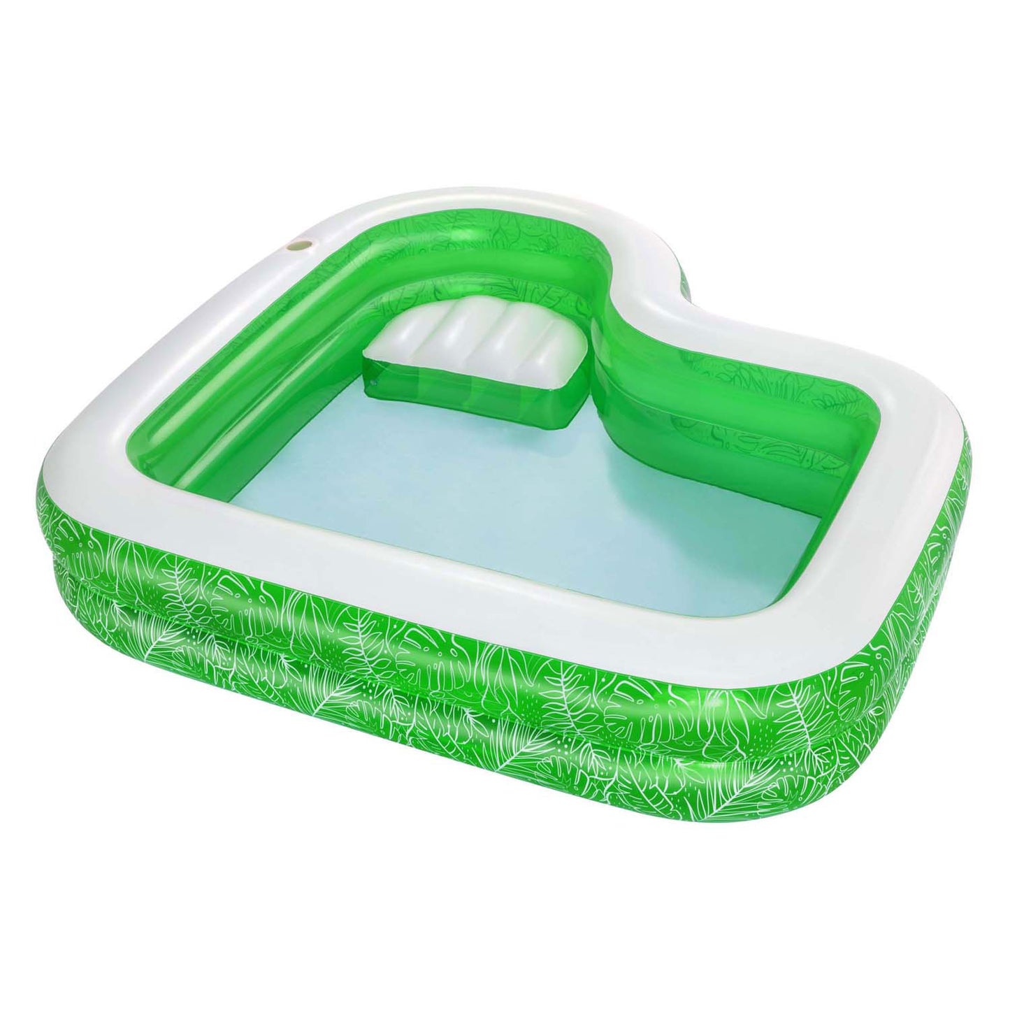 Bestway Family Pool Rectangular Paradise Tropical con asiento, 231 cm