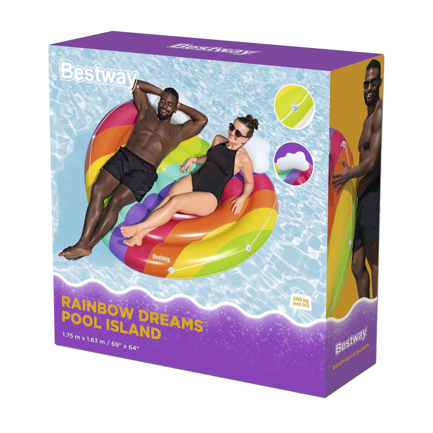 Bestway Rainbow Dreams RAINBOW CUORE RAINBOW, 164 cm