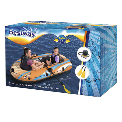 Bestway kondor 2000 barca gonfiabile set 2 persone arancione