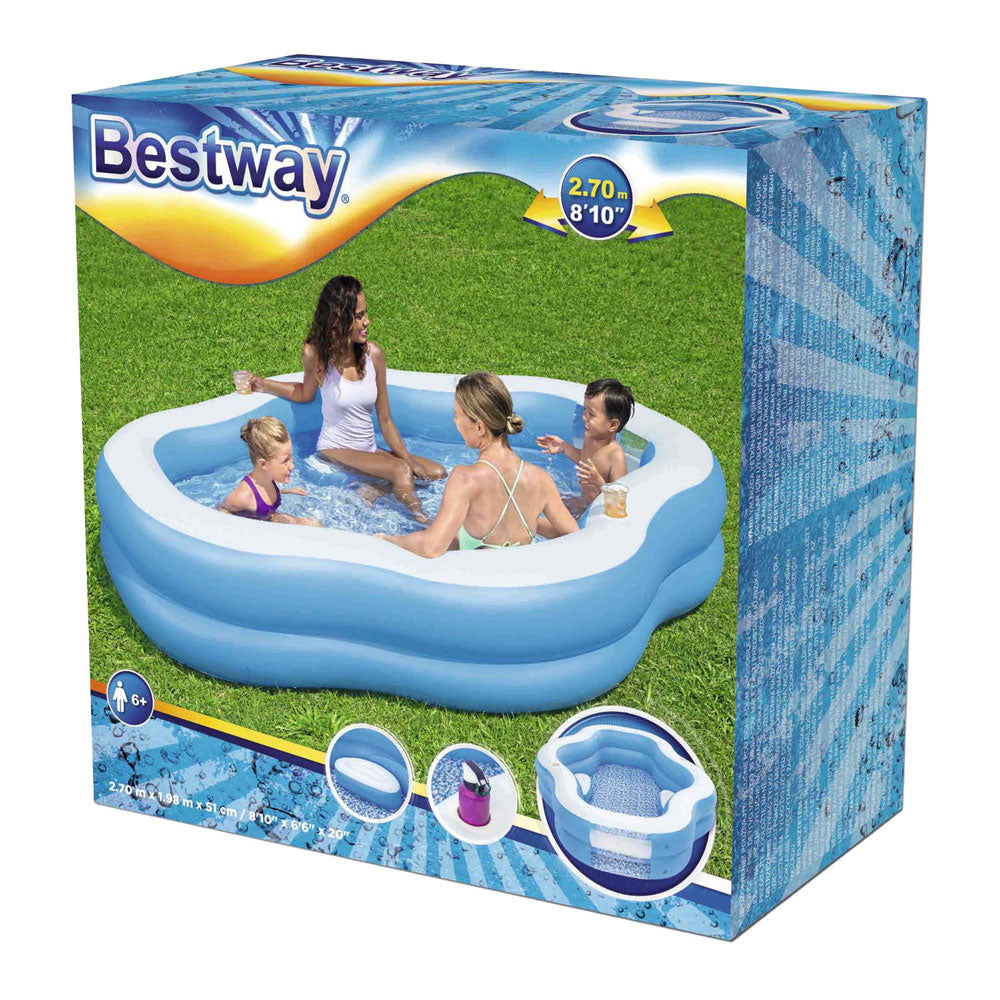 Piscina bestway Splashview 270x198x51 cm blu e bianco