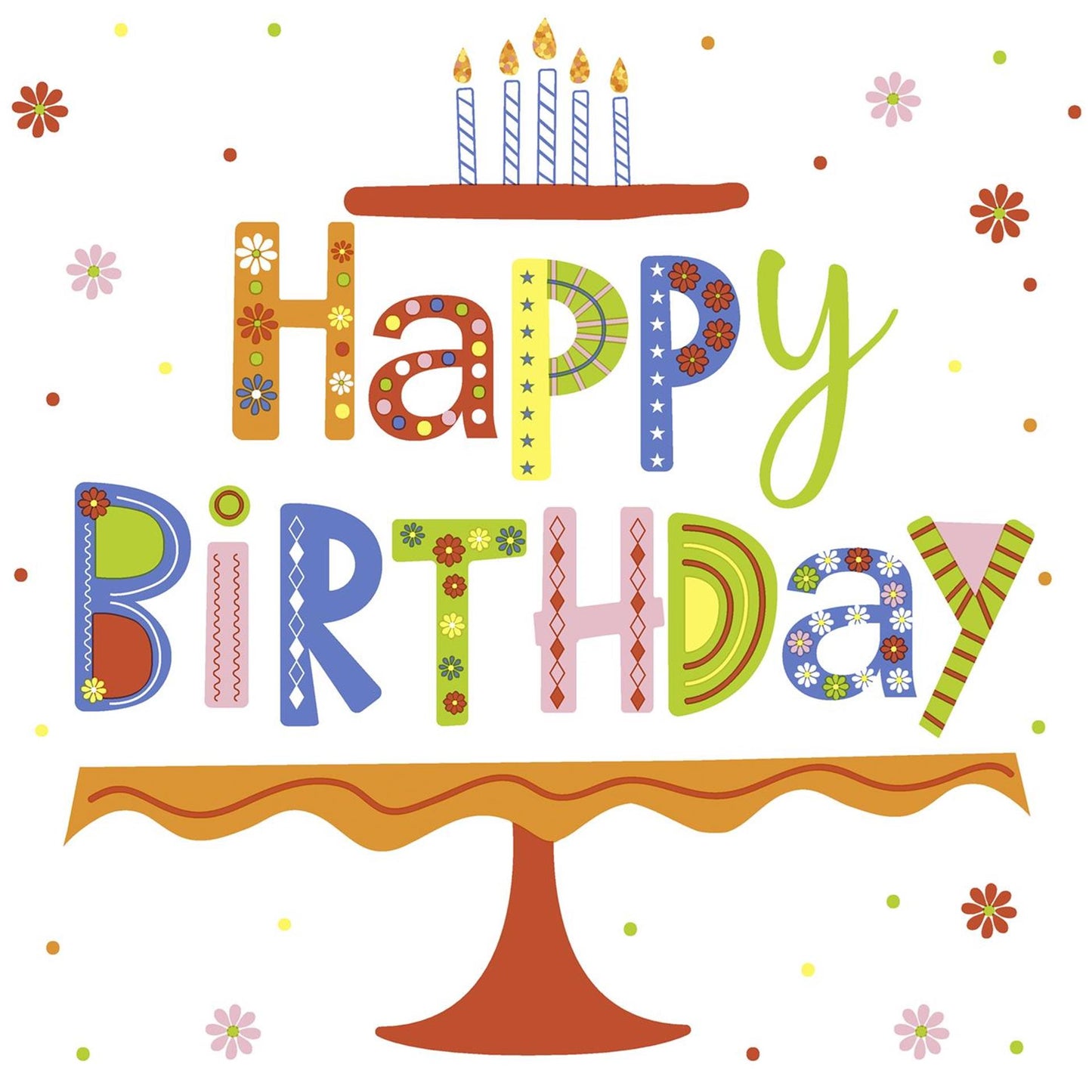 Tovaglioli Duni happy b-day 33x33 cm