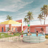 Esencia | Piscina de diseño blanco verde alrededor de 305x76 cm