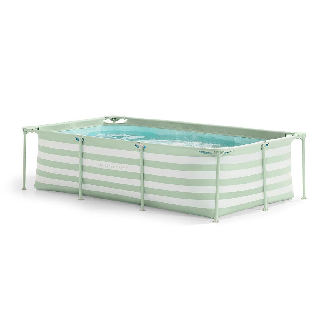 Piscina de rayas verdes de lujo de lujo de lujo, 260 cm