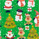 Creativ company papel de regalo, Papá Noel, árbol de Navidad, regalo de Navidad, reno, muñeco de nieve y pingüino, A: 50 cm, 80 gr, verde, 5 m 1 rollo