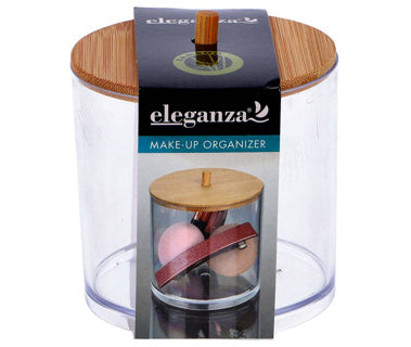 Organizador de maquillaje con bambú
