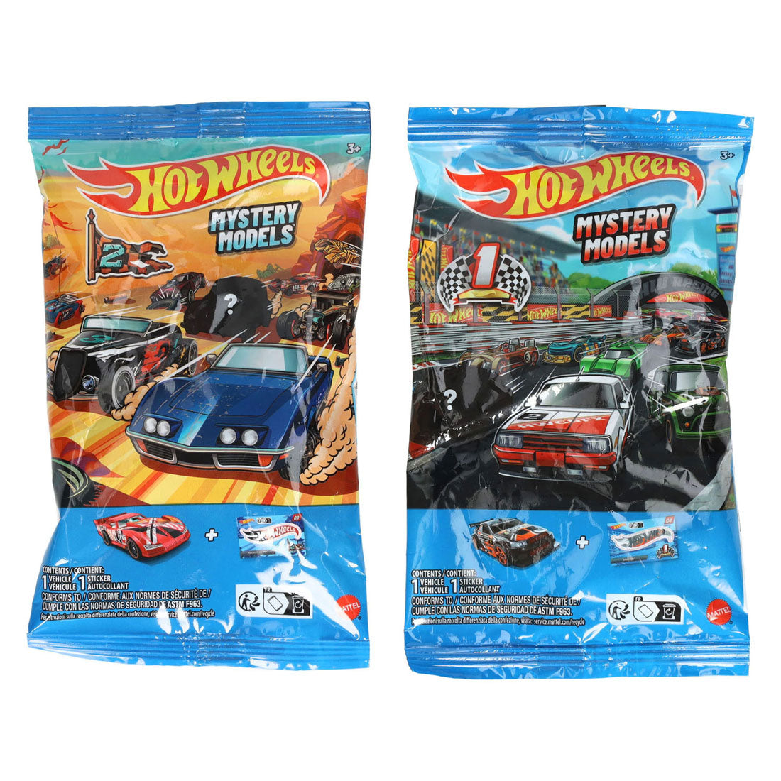 Hot wheels mystery auto met sticker - 1:64