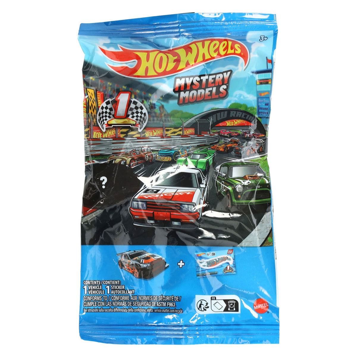 Hot wheels mystery auto met sticker - 1:64