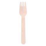 Wegwerp vork hout 16cm, 50st. - afbeelding 1