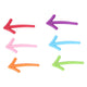 Memo Mini Magnet Arrow, 6st.