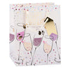 Edco verjaardag cadeautas - ca. 32x26x12 cm - cadeautas happy birthday - geschenk tas verjaardag met handvatten - cadeauverpakking voor verjaardag cadeaus - assorti design - 1 willekeurige tas