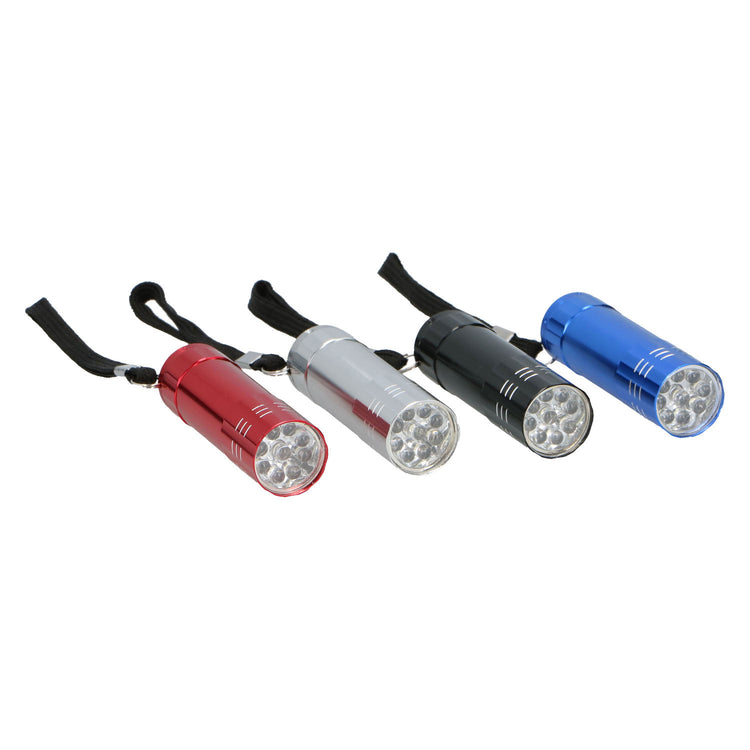 Linterna de aluminio de colores - 9LED