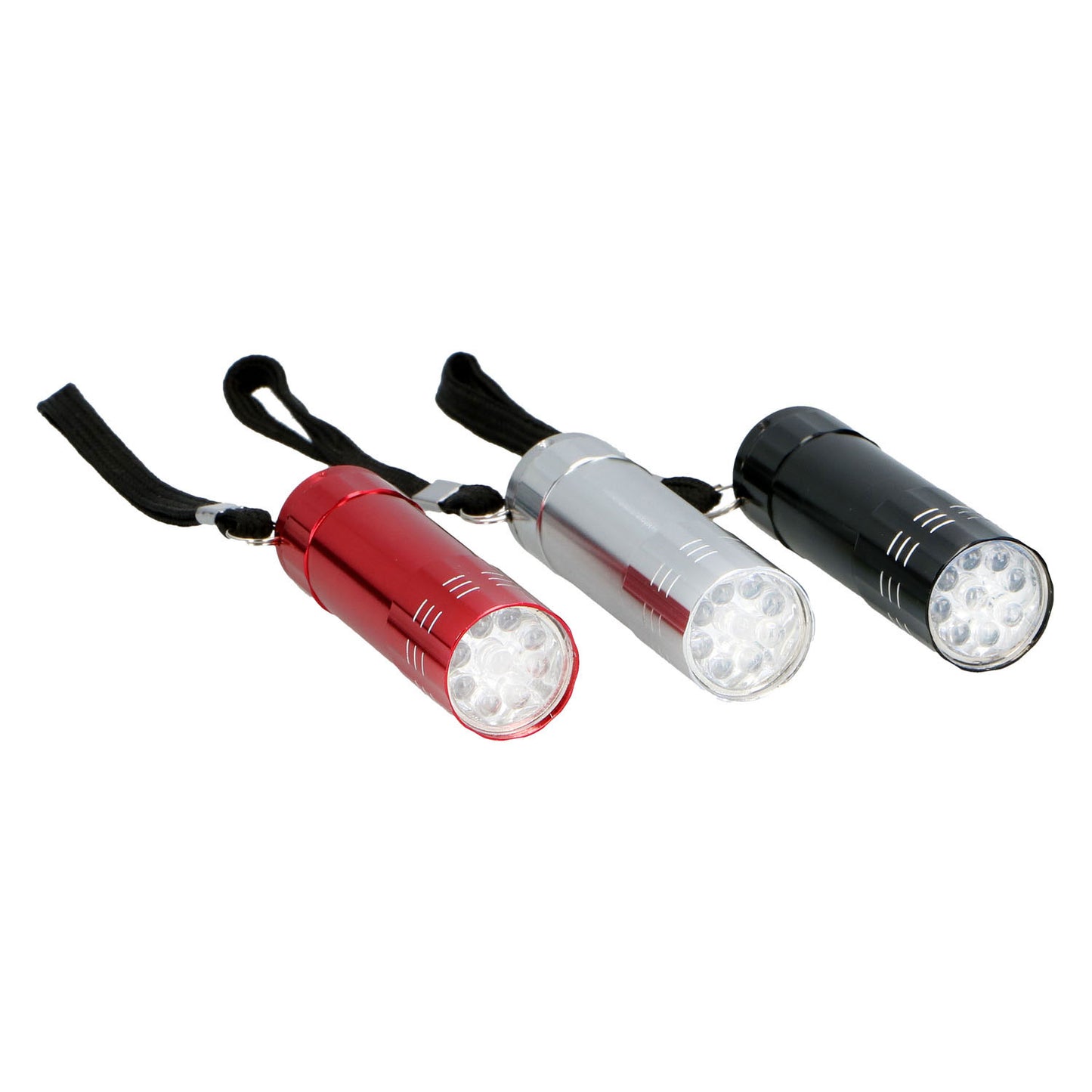 Torcia in alluminio colorato - 9LED