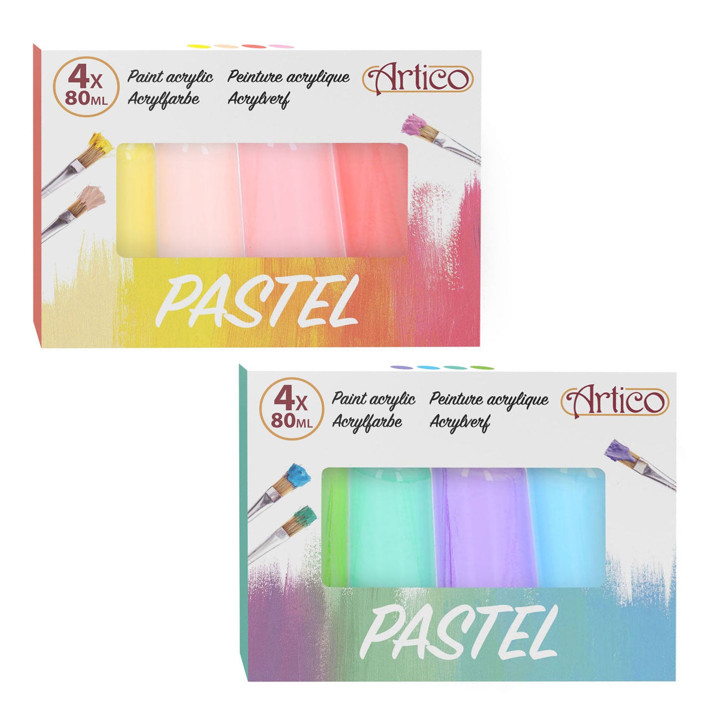 Pastel di vernice acrilica, 4dlg.