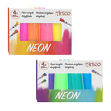 Acrylverf neon, 4dlg. - afbeelding 1
