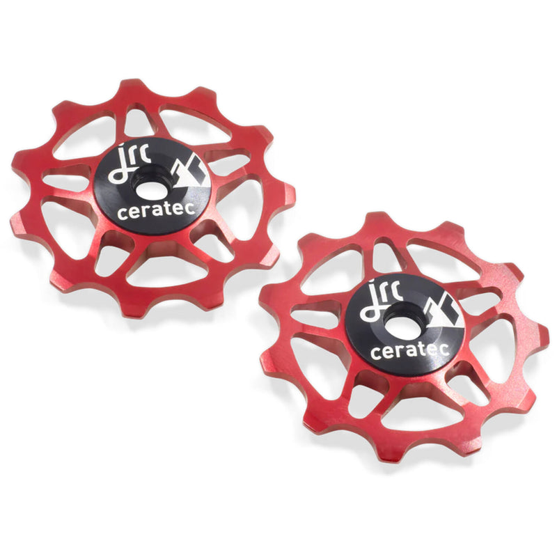 Jrc - coppia di ruote deragliatore in ceramica 11t rosso