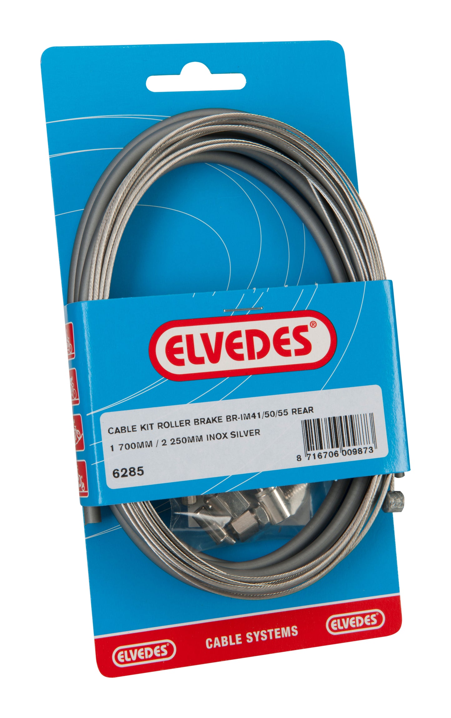 Kit cavo rollerbrake Elvedes BR -IM85 81 55 45 1700mm 2250mm in acciaio inossidabile - argento (su mappa)