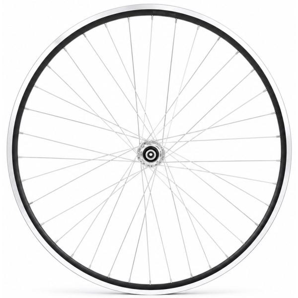 Rueda trasera 28'' aluminio zac 2000 llanta molida negra - rueda libre - eje macizo