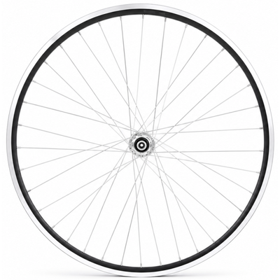 Ruota posteriore 28'' alluminio zac 2000 cerchio nero rettificato - ruota libera - perno pieno