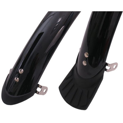 Sunnywheelwheel plástico Set 28 pulgadas de 50 mm Shine Black + Rods