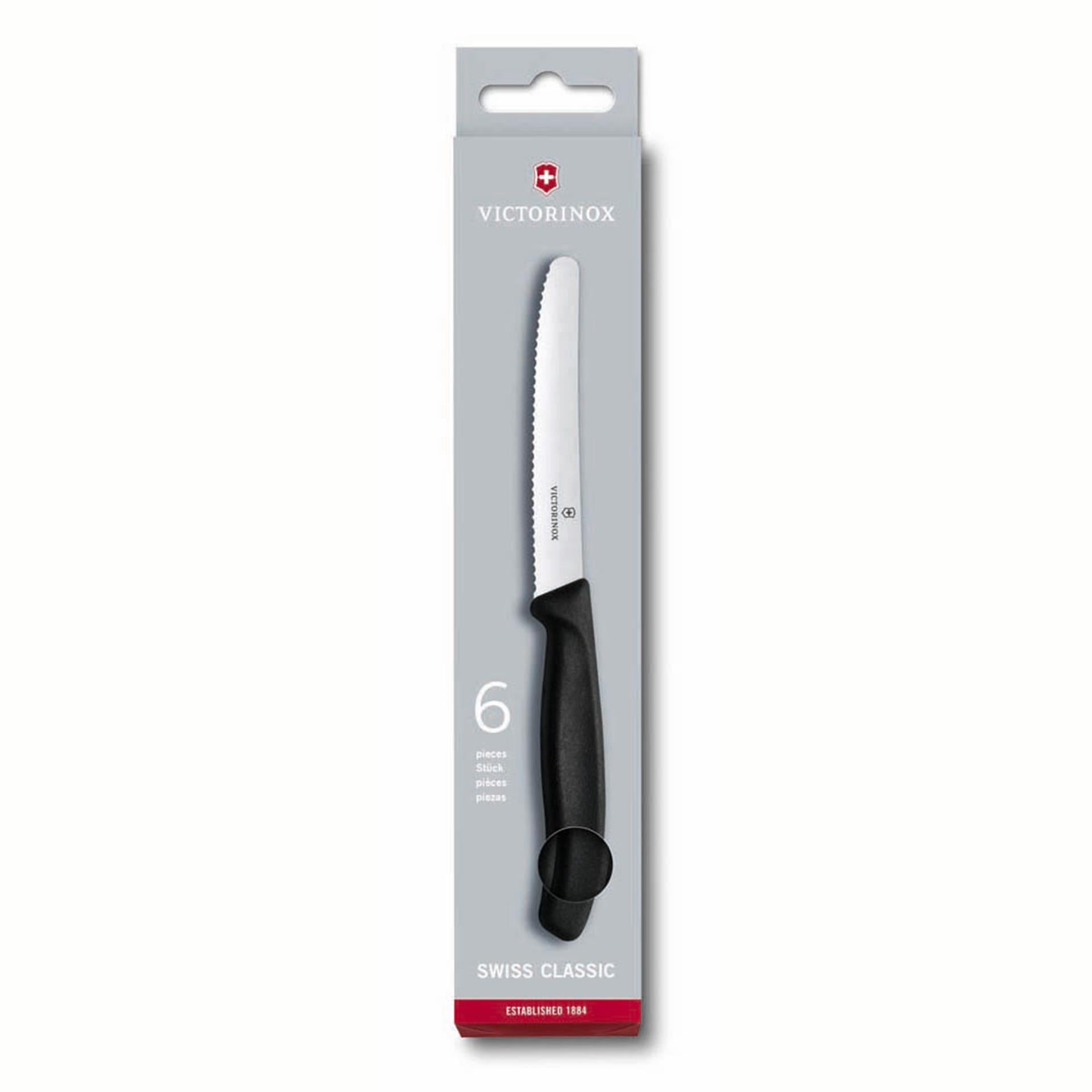 Cuchillos de mesa Victorinox dentados pack de 6.