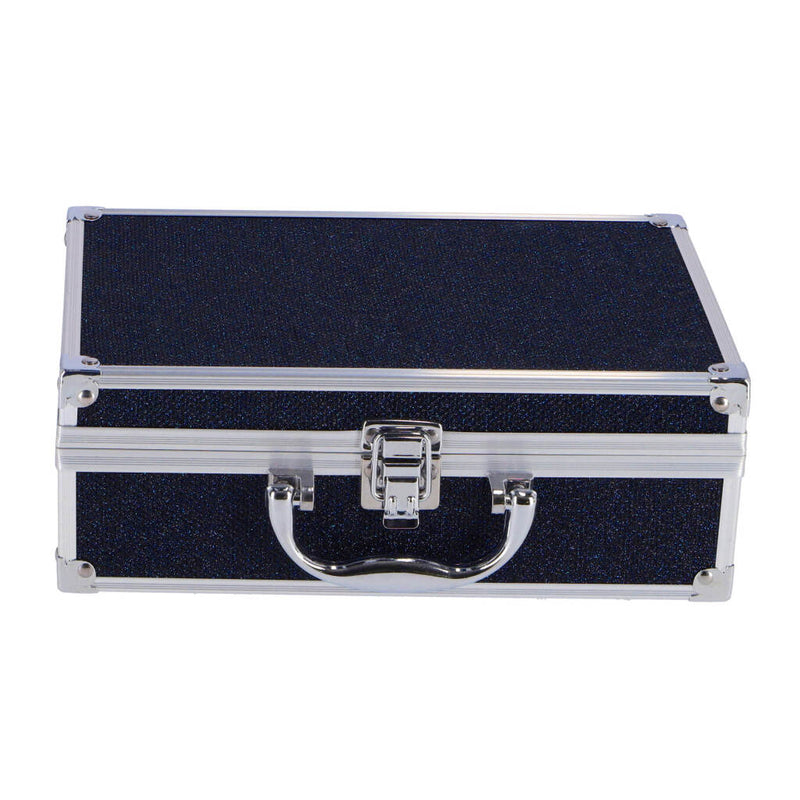 Custodia per trucchi Casuelle in alluminio blu scuro glitter