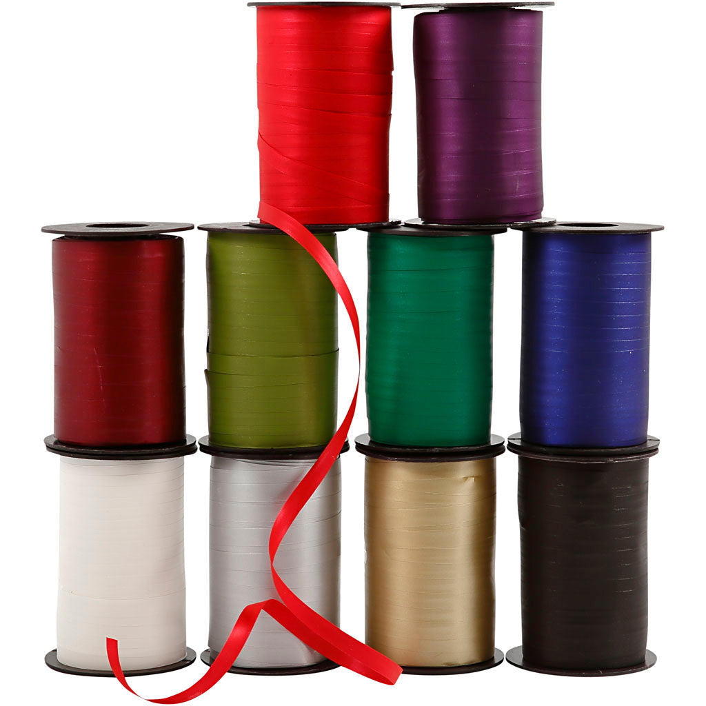 Nastro regalo aziendale Creativ, l: 10 mm, vari colori, 10x250 m 1 scatola