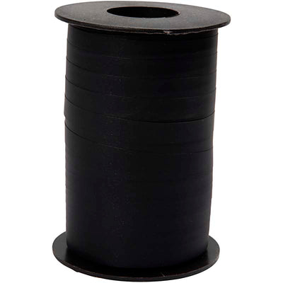 Cadeaulint, b: 10 mm, matt, zwart, 250 m 1 rol