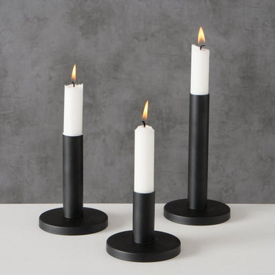 Boltze home juego de candelabros malko 3 piezas negro