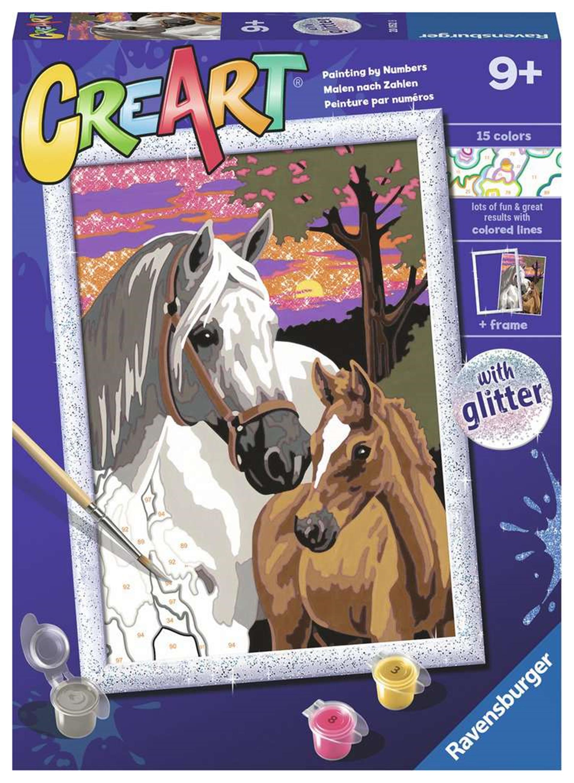 Ravensburger Creart Painting at Number Sunset Horses