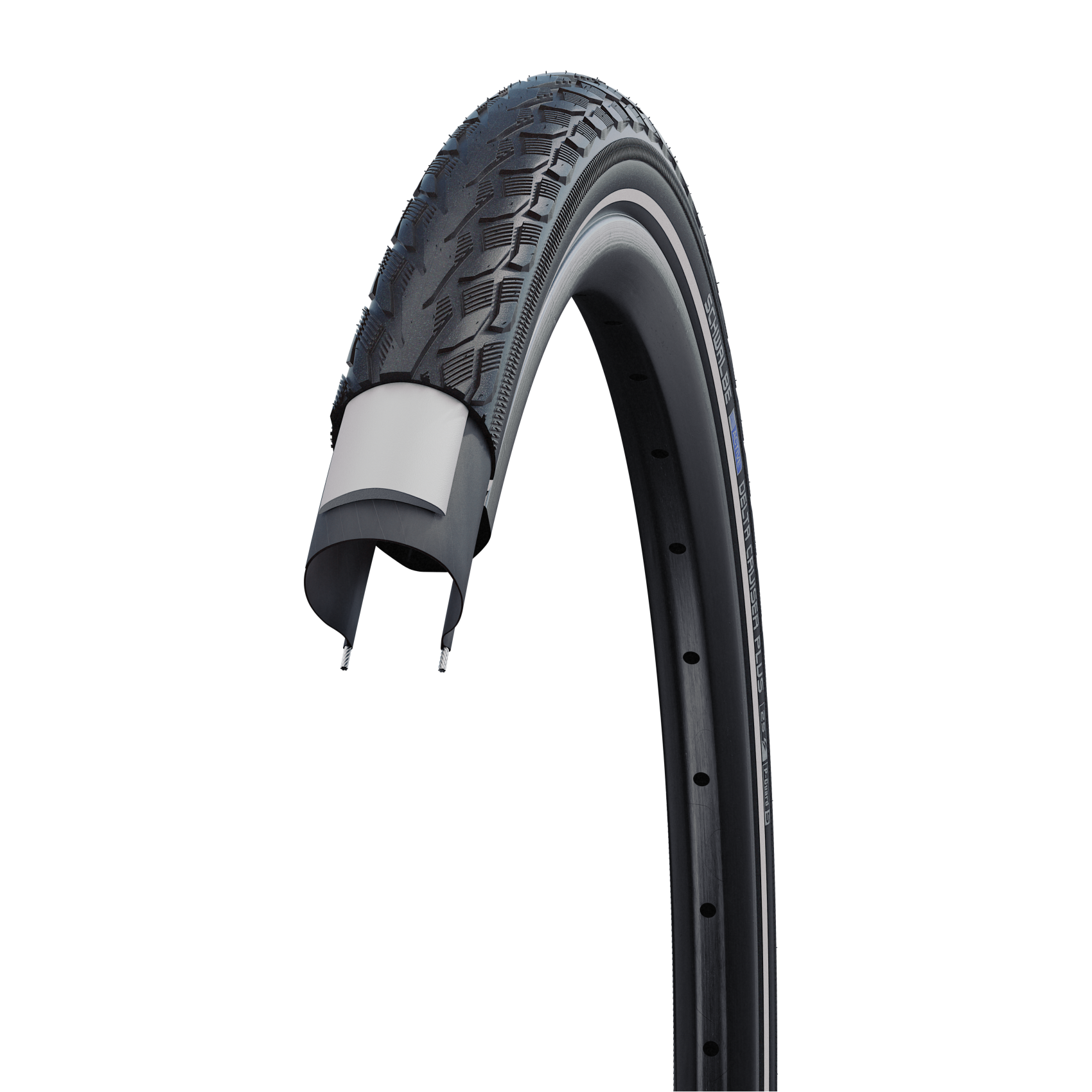 Schwalbe Delta Cruiser Plus 28x15 8x13 8 37-622 28x1.40 Black Reflex