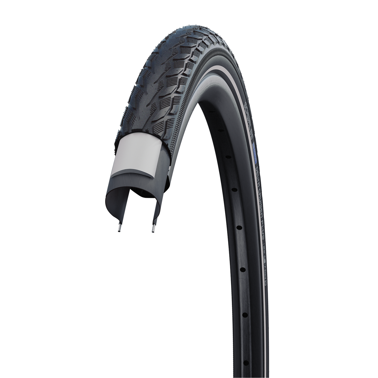 Schwalbe Delta Cruiser Plus Punctureguard 28 x 1,75 47-622mm - nero con riflesso