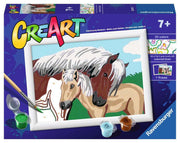 Ravensburger creart schilderen op nummer - moeder en veulen - afbeelding 1