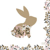 Normas de Pascua con conejitos florecientes 24x24 cm