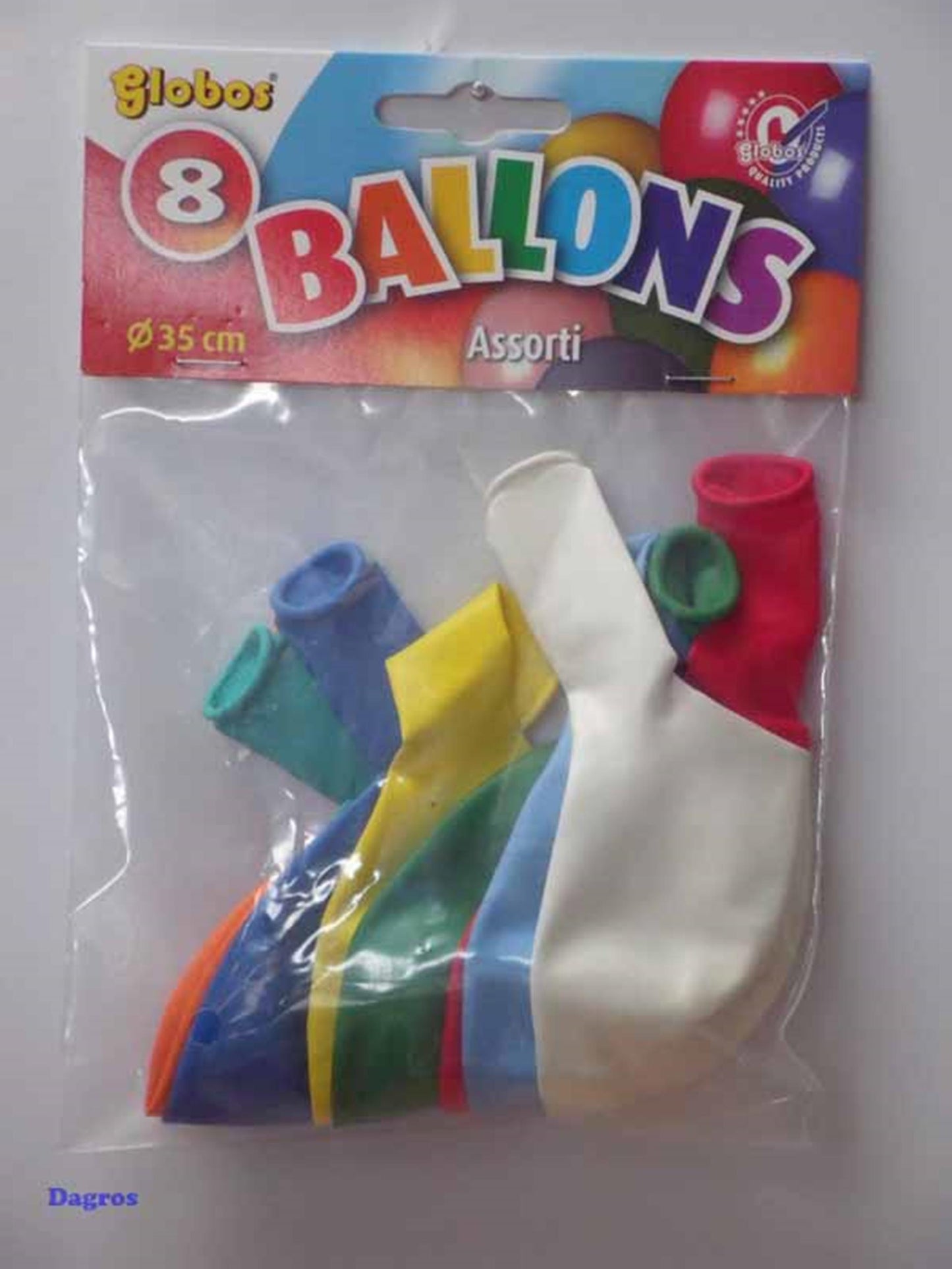 Globos superballonnen mix ø35cm zak a 8s