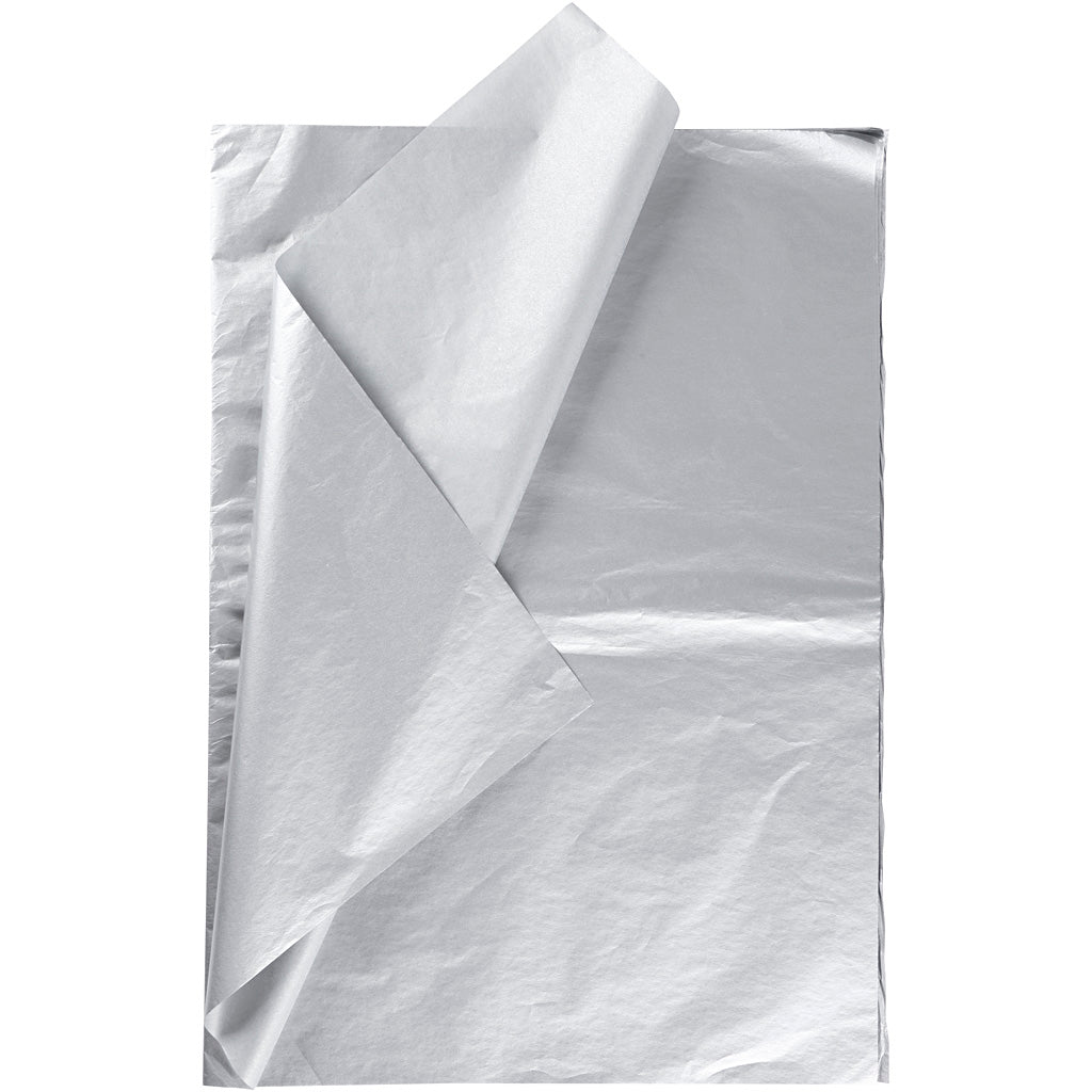Creative Company Tissue Paper Silver 6 Fogli 14 Gr, 50x70cm