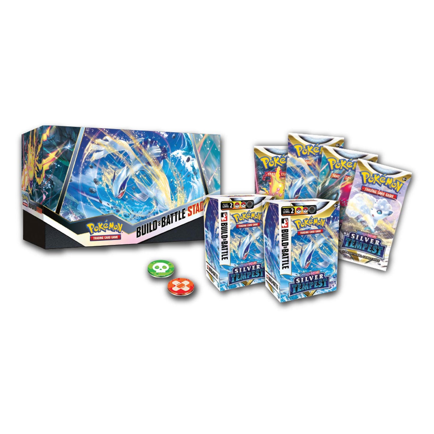 Asmodee Pokemon TCG S Silver Tempest Origin Build Stadium Battle