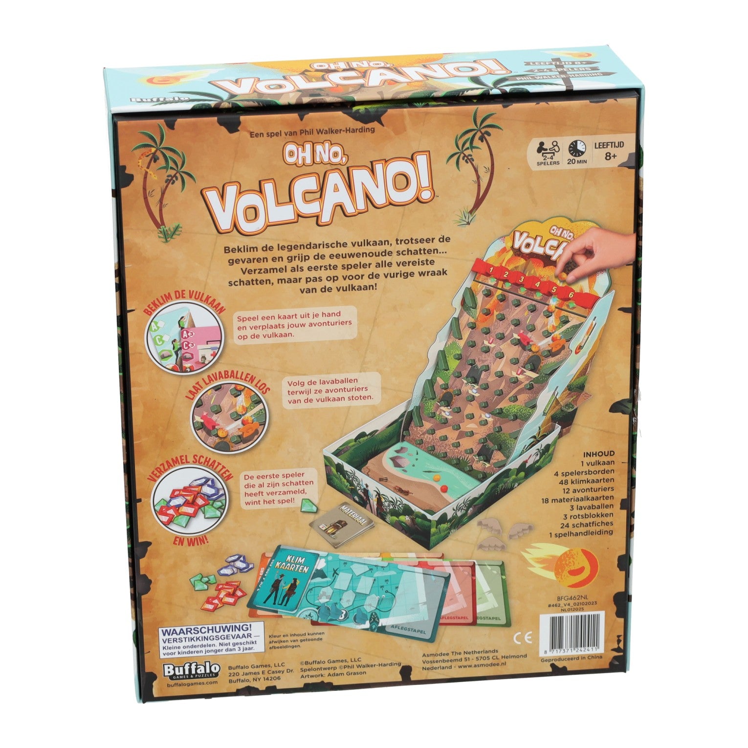 Asmodee oh no vulcano, l'emozionante gioco per famiglie pieno di azione