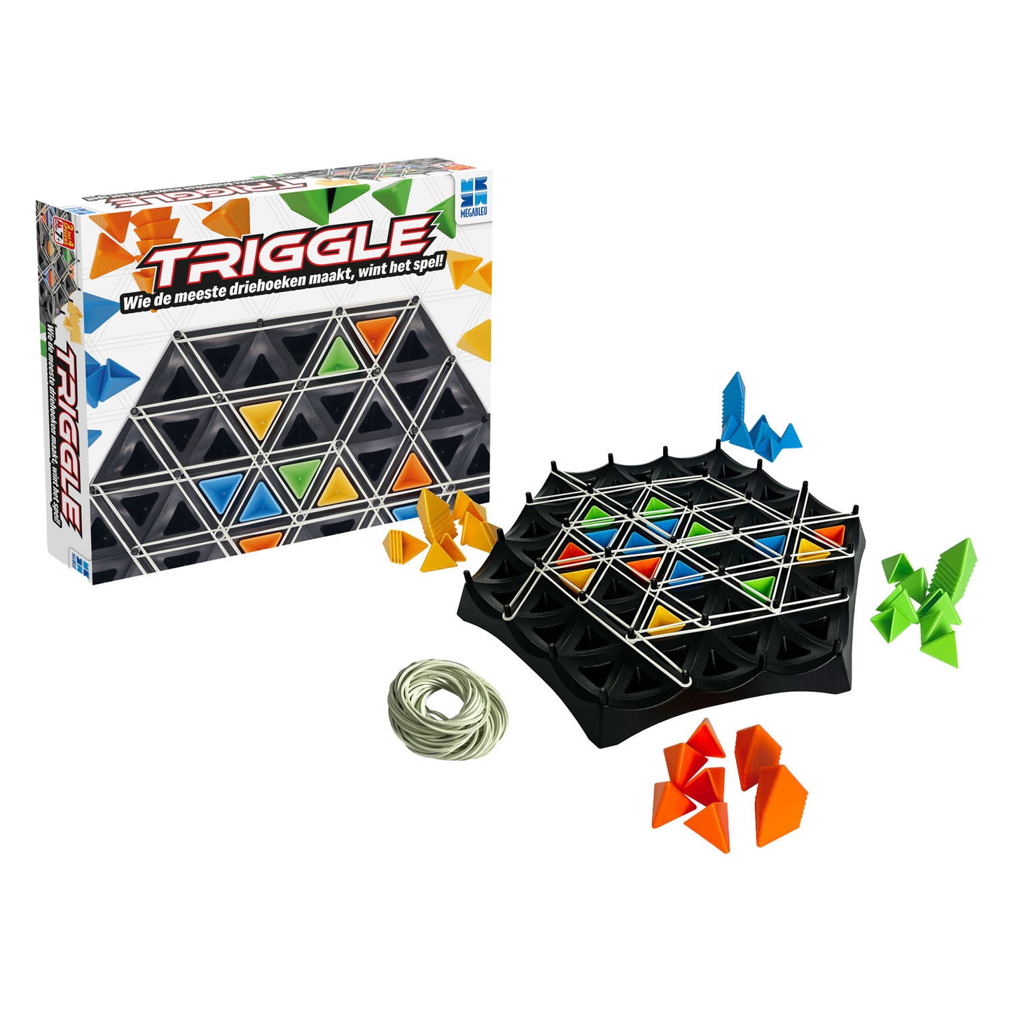 Megableu - triggle - gioco strategico e stimolante - dai 7 anni - adulti e bambini - da 2 a 4 giocatori