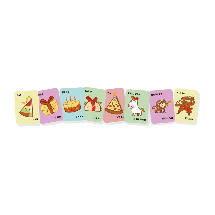 Juegos de Geronimo juego de cartas azul naranja taco sombrero pastel regalo pizza
