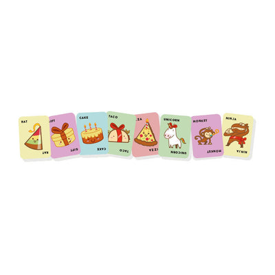 Giochi Geronimo blu arancione kaartspel taco cappello torta regalo pizza