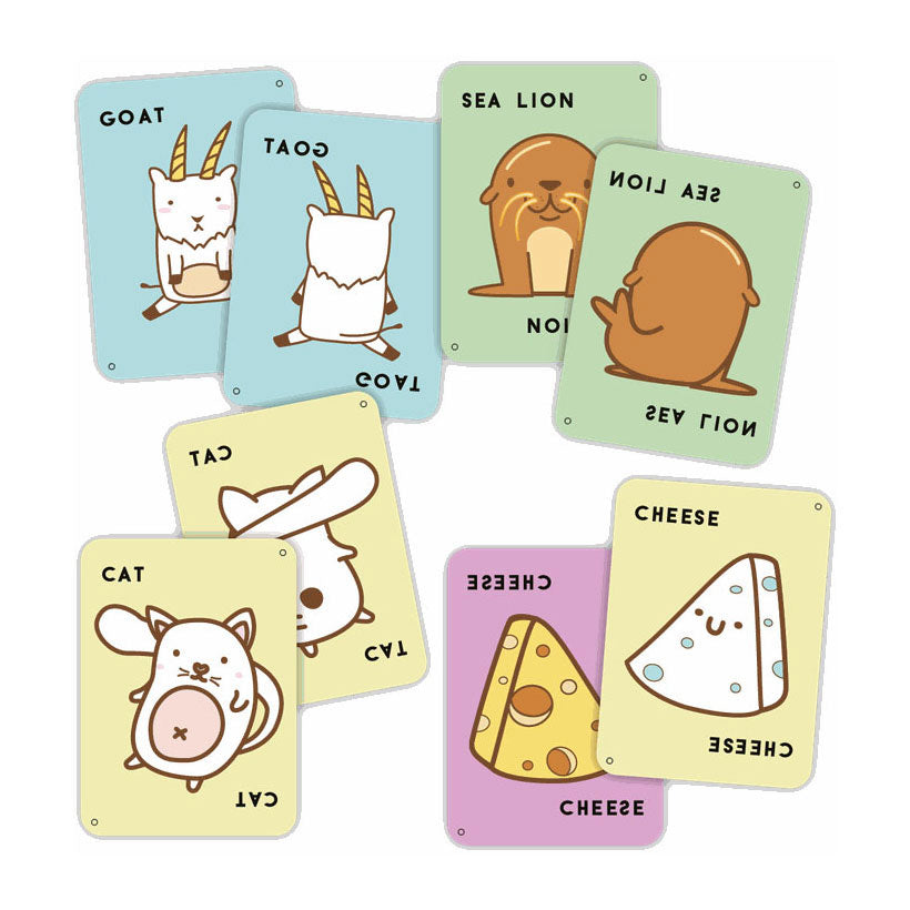 Giochi Geronimo gioco di carte blu arancione taco back pizza al formaggio di capra
