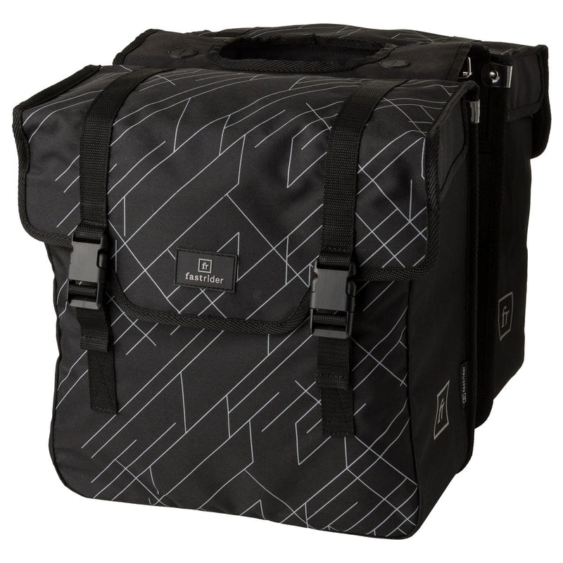 Fastrider dex bolsa doble para bicicleta basics negro